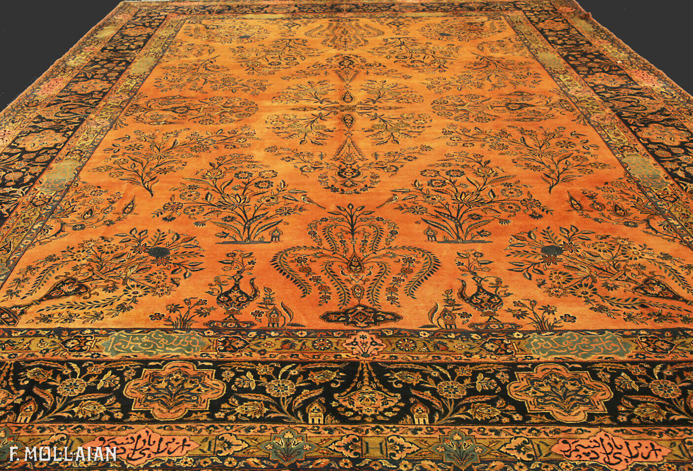 Antique Persian Kashan Manchester Carpet n°:98441969